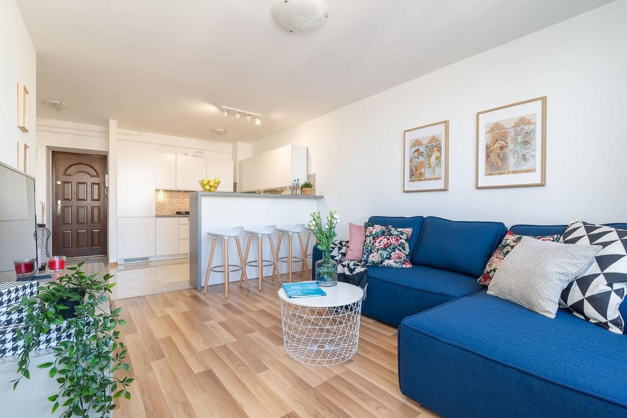 Navy Aesthetic Apartment With Balcony By Noclegi Renters 华沙 外观 照片